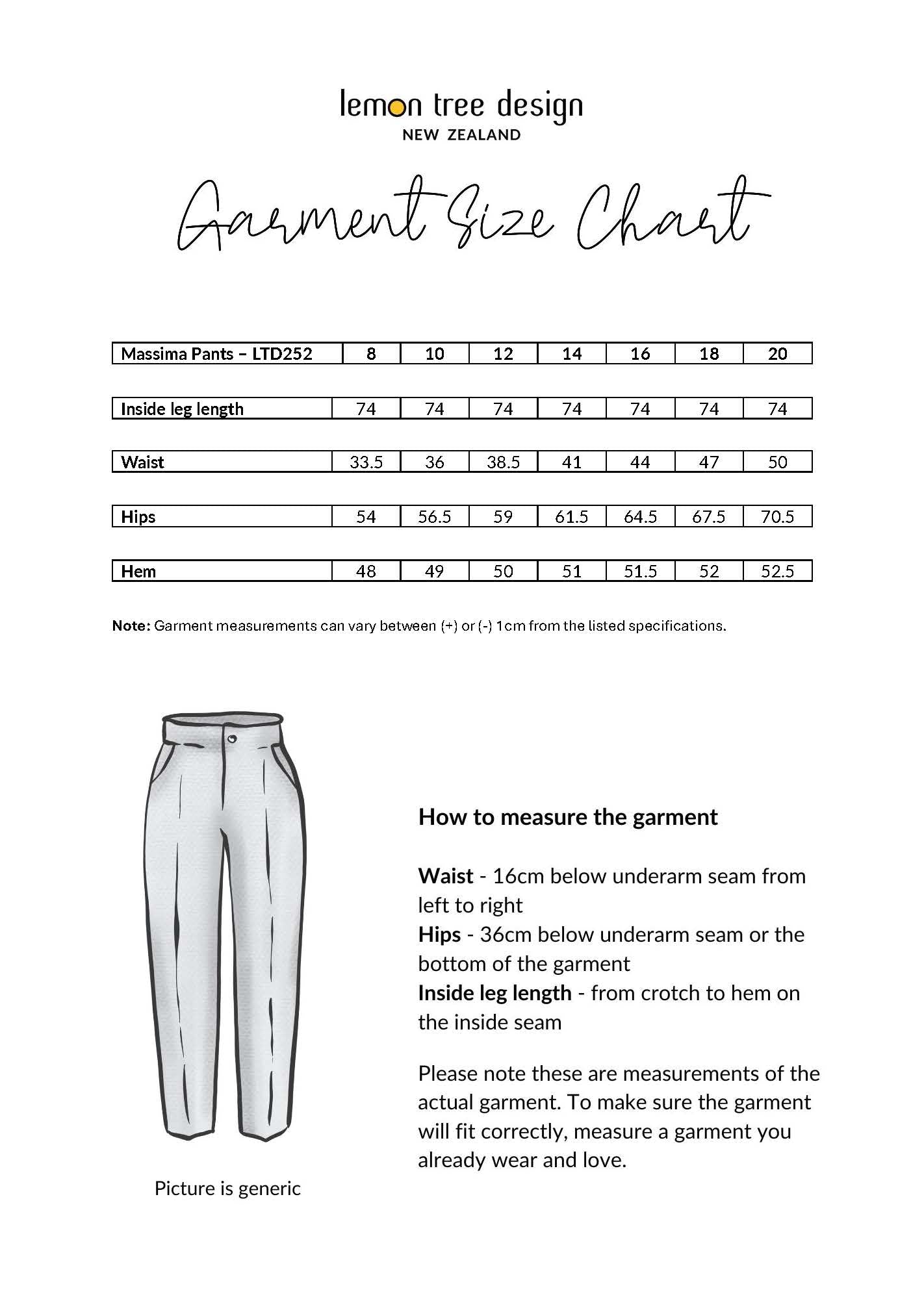 Massima Pant - Floral - LEMON TREE Pant NZ LUMA