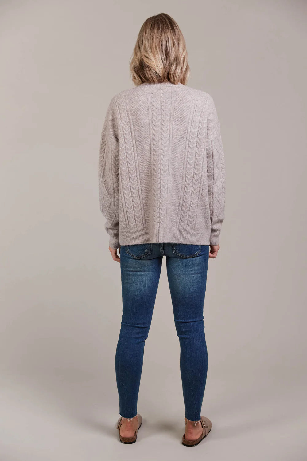 Merano Crop Cardigan - Flax - EB&IVE