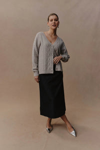 Merano Crop Cardigan - Flax - EB&IVE