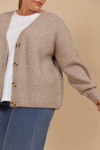 Miru Cardigan - Taupe - ISLE OF MINE