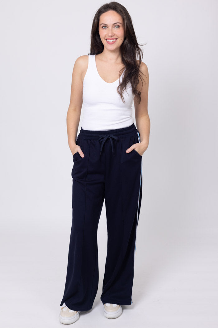 Nate Track Pant - Navy - CHARLO Pant NZ LUMA