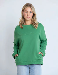 Newport Pocket Crew - Basil - STELLA & GEMMA Top NZ LUMA