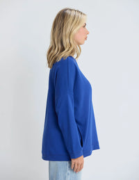 Newport Pocket Crew - Cobalt Blue - STELLA & GEMMA Top NZ LUMA