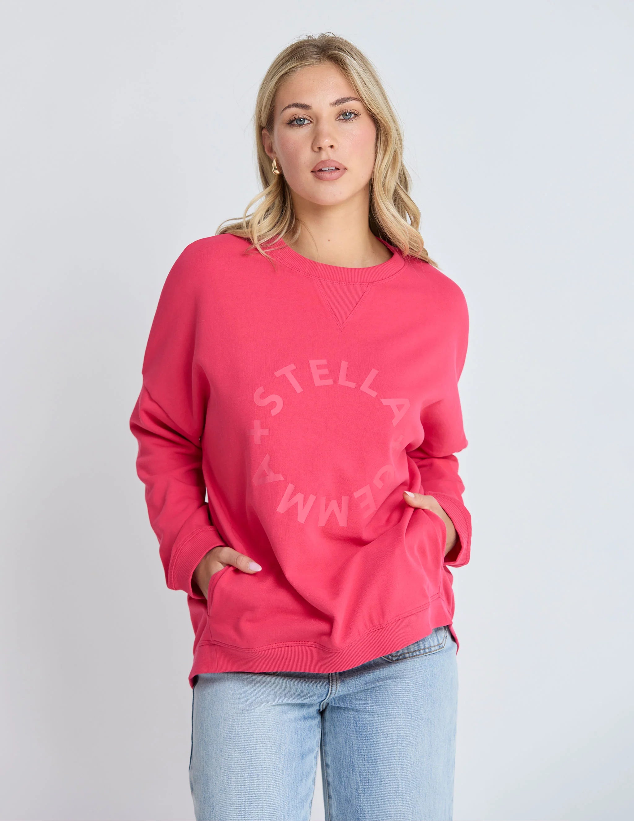 Newport Pocket Crew - Raspberry - STELLA & GEMMA Top NZ LUMA