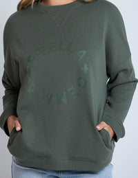 Newport Pocket Crew - Winter Moss - STELLA & GEMMA Top NZ LUMA