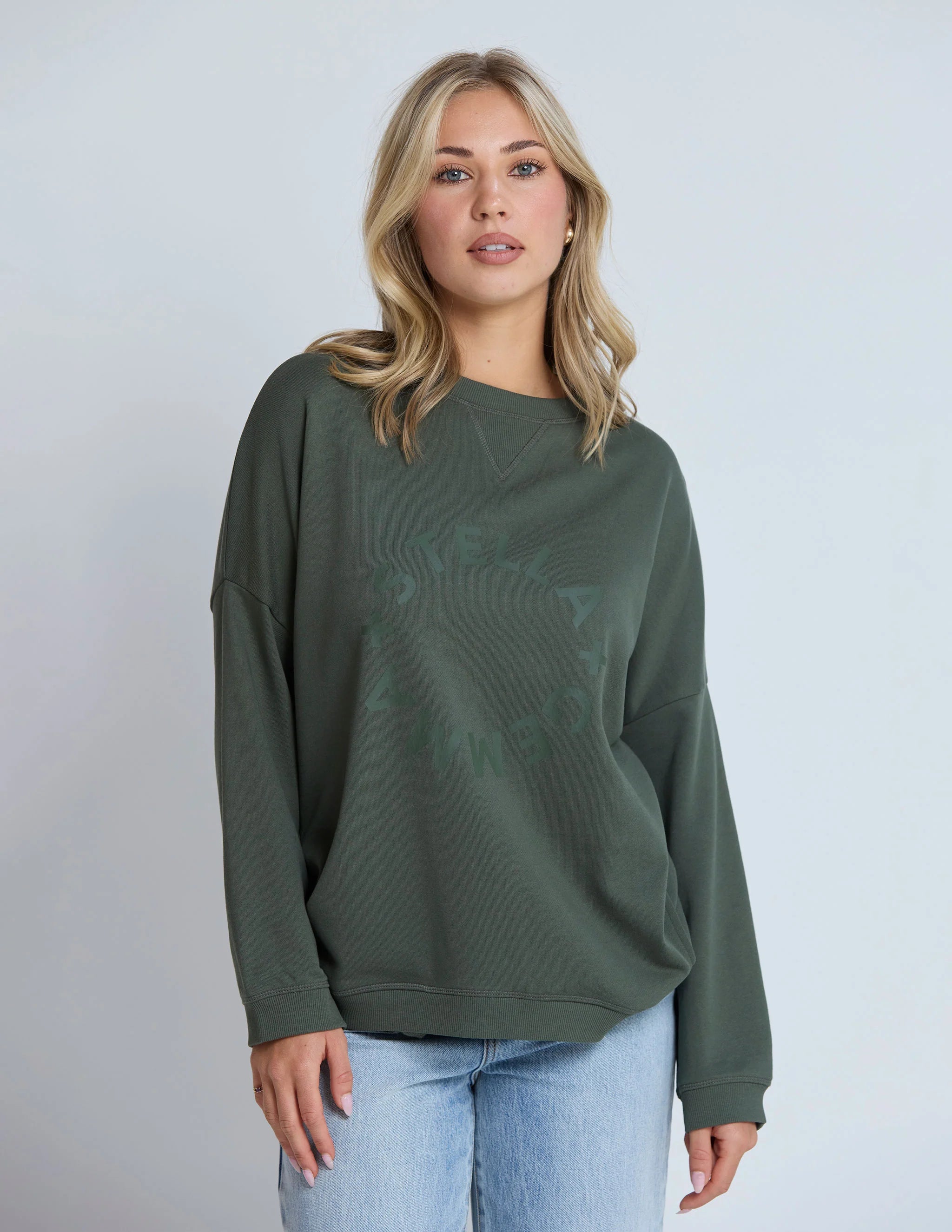 Newport Pocket Crew - Winter Moss - STELLA & GEMMA Top NZ LUMA