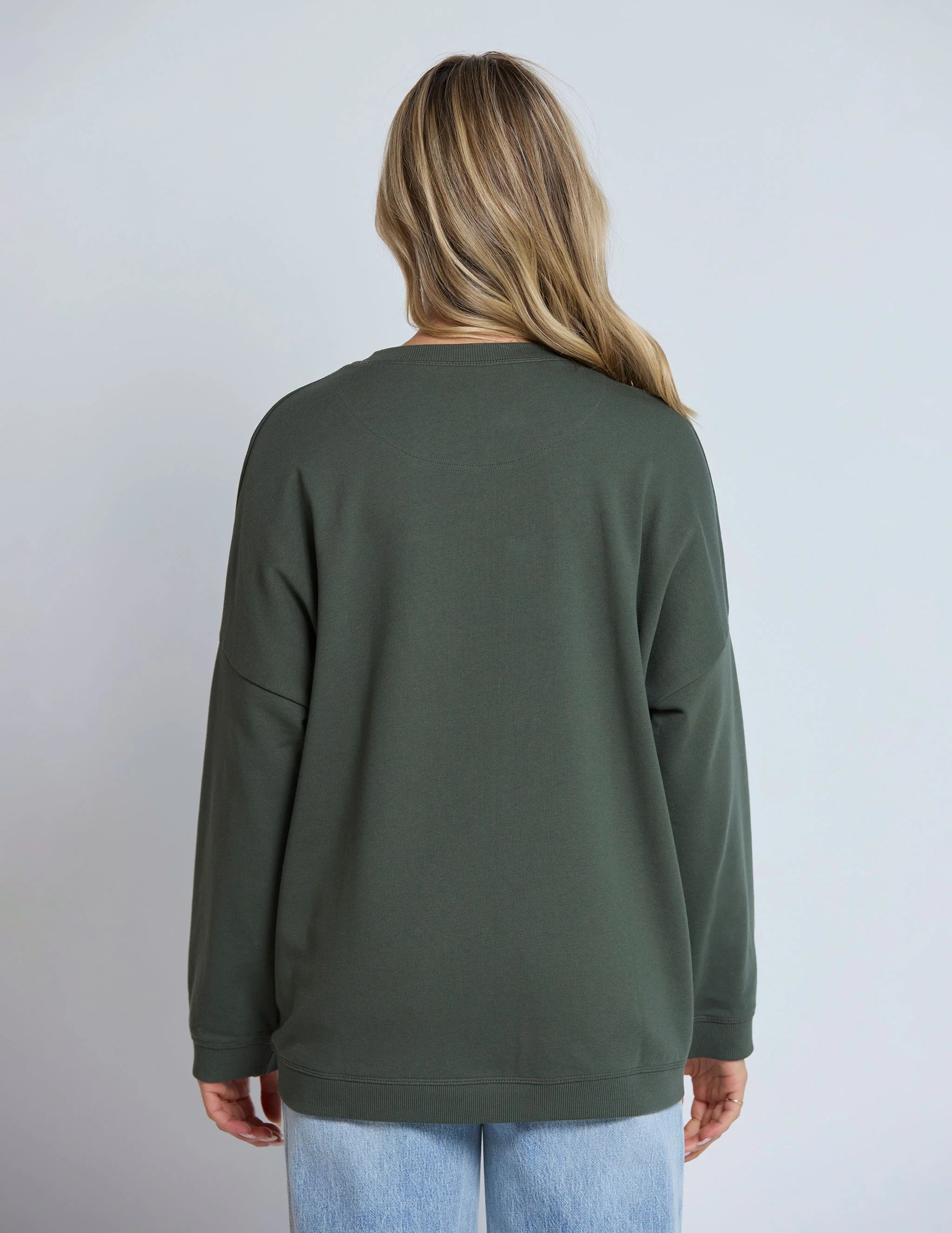 Newport Pocket Crew - Winter Moss - STELLA & GEMMA Top NZ LUMA