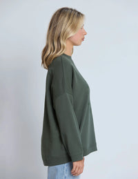 Newport Pocket Crew - Winter Moss - STELLA & GEMMA Top NZ LUMA