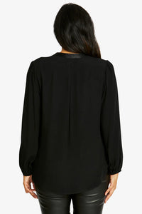 Nickie Long Sleeve Top -Black - PING PONG Top NZ LUMA