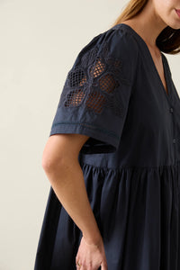 Nilsa Dress - Navy - ISLE OF MINE Dress NZ LUMA