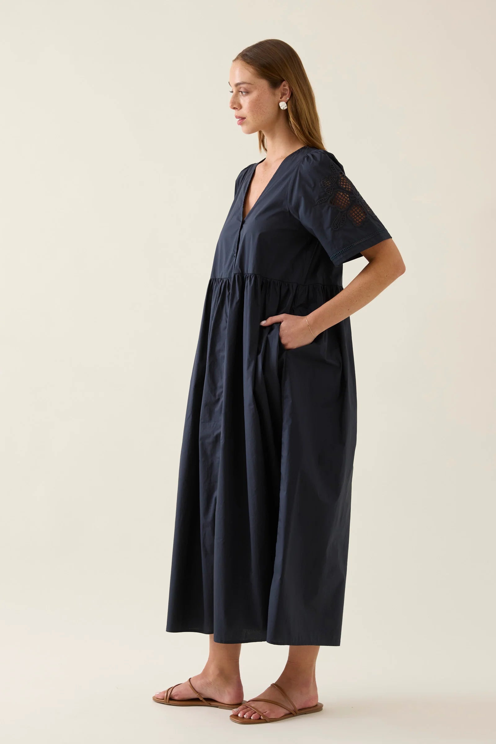 Nilsa Dress - Navy - ISLE OF MINE Dress NZ LUMA