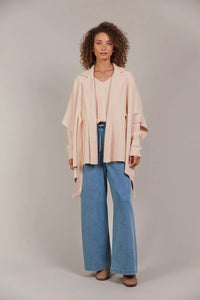 Palmer Knit Cape - Ecru - EB&IVE Coat NZ LUMA