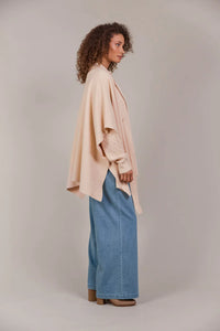 Palmer Knit Cape - Ecru - EB&IVE Coat NZ LUMA