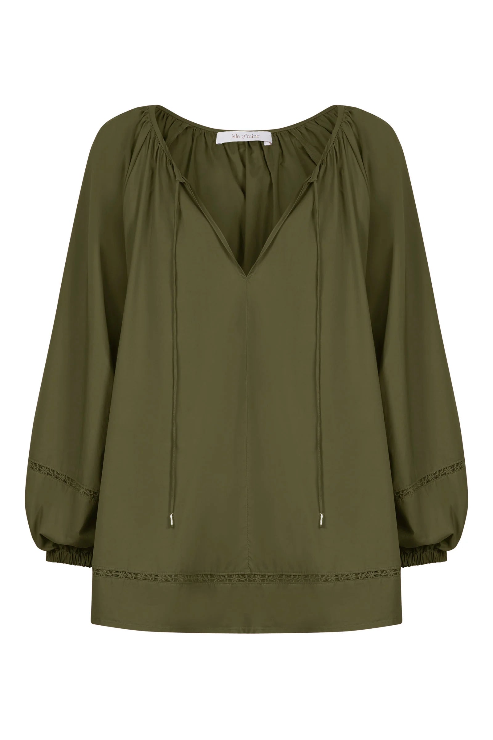 Remi Blouse - Olive - ISLE OF MINE Top NZ LUMA
