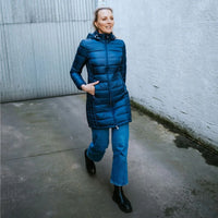 Sarah 90/10 Long Packable Down Coat - MOKE Jacket NZ LUMA