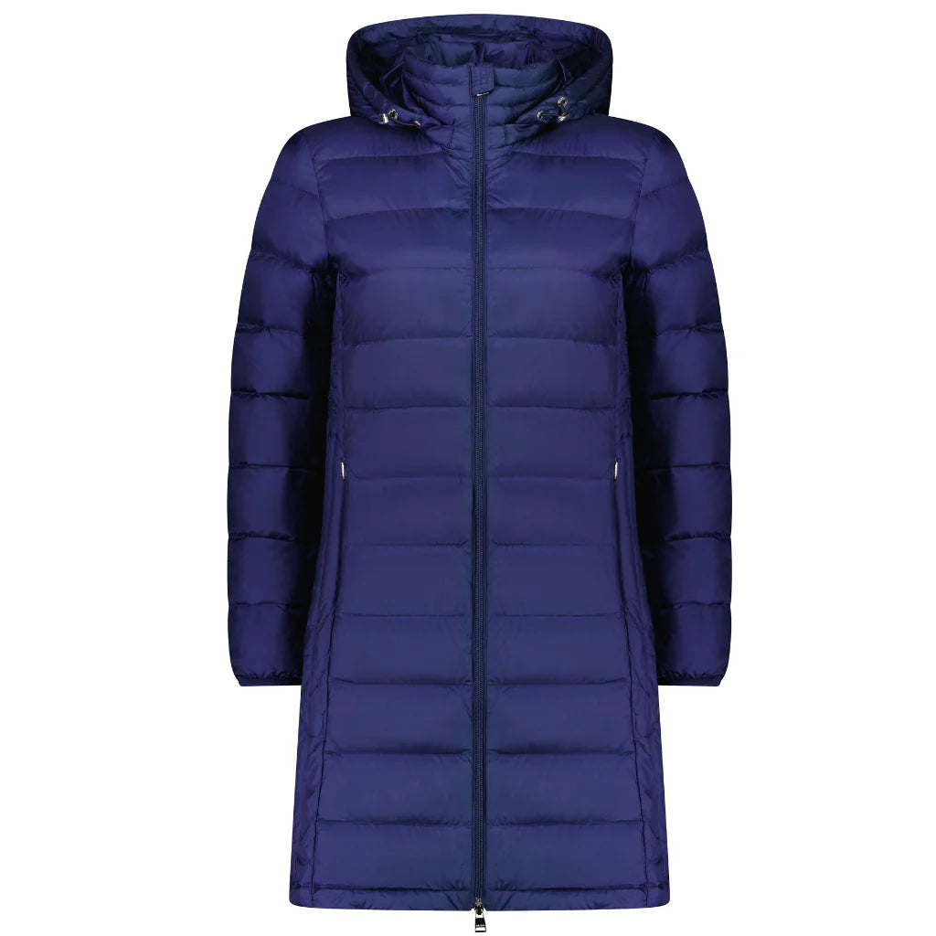 Sarah 90/10 Long Packable Down Coat - MOKE Jacket NZ LUMA