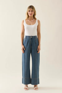 Sofie Denim Pant - ISLE OF MINE Pant NZ LUMA