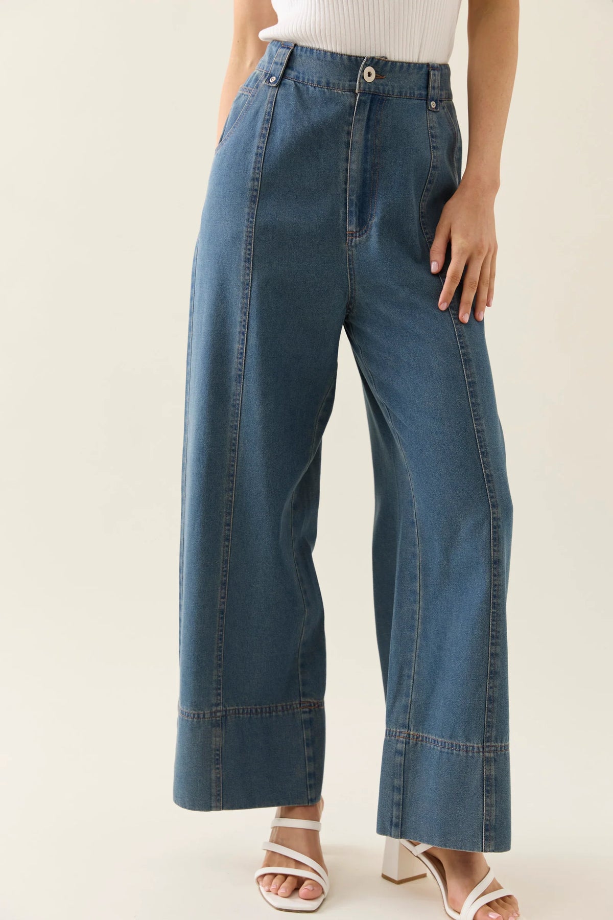 Sofie Denim Pant - ISLE OF MINE Pant NZ LUMA