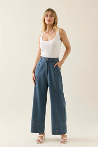 Sofie Denim Pant - ISLE OF MINE Pant NZ LUMA
