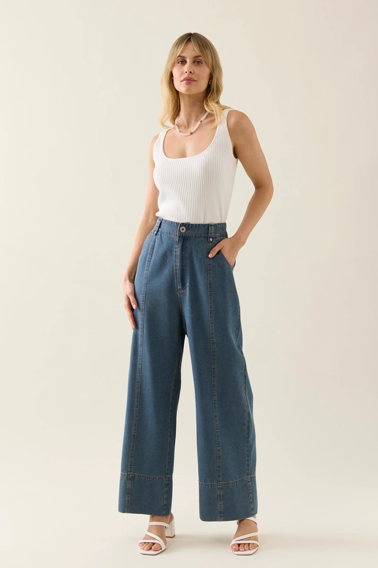 Sofie Denim Pant - ISLE OF MINE Pant NZ LUMA