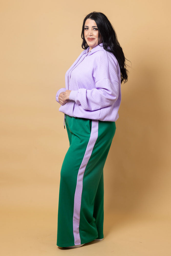 Sullivan Track Pant - Green / Lilac - CHARLO Pant NZ LUMA