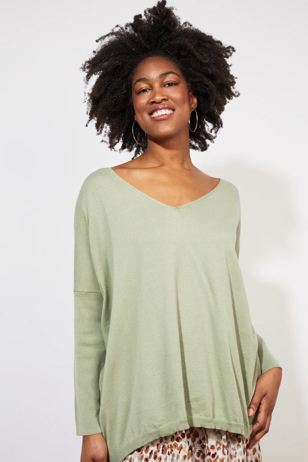 Tanna Knit - HAVEN Top ONE SIZE KHAKI NZ LUMA