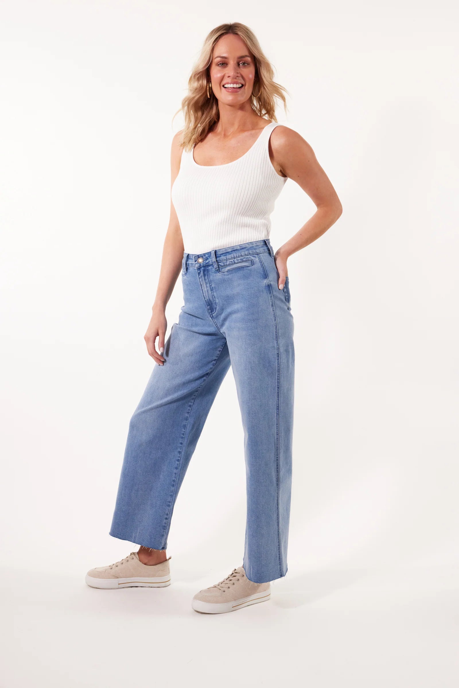 Tate Denim Wide Leg Jeans - ISLE OF MINE Pant XX LARGE Extra Large Large Small Medium Stellar Denim NZ LUMA