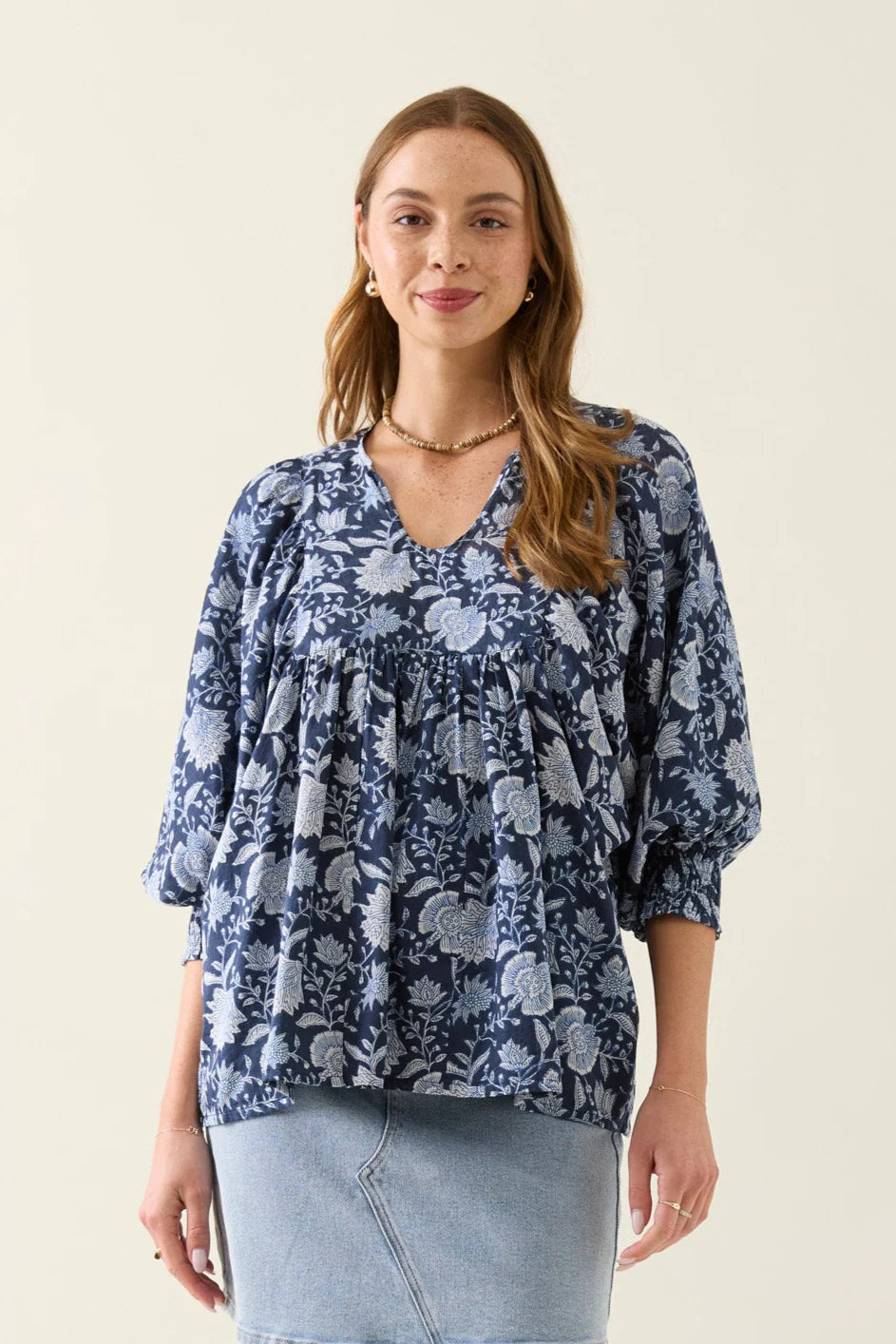 Wilma Top - Navy - ISLE OF MINE Top NZ LUMA