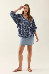 Wilma Top - Navy - ISLE OF MINE Top NZ LUMA