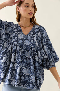 Wilma Top - Navy - ISLE OF MINE Top NZ LUMA