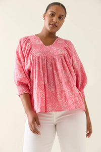 Wilma Top - Pink - ISLE OF MINE Top NZ LUMA
