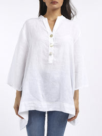 Livia - MADE IN ITALY Top One Size (12-18) White NZ LUMA
