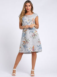 Pasquelina - MADE IN ITALY Dress One-Size (8-12) Light Grey NZ LUMA