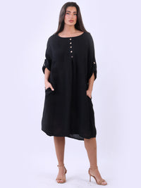 Nova - Linen Midi Dress - MADE IN ITALY Dress NZ LUMA