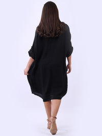 Nova - Linen Midi Dress - MADE IN ITALY Dress NZ LUMA