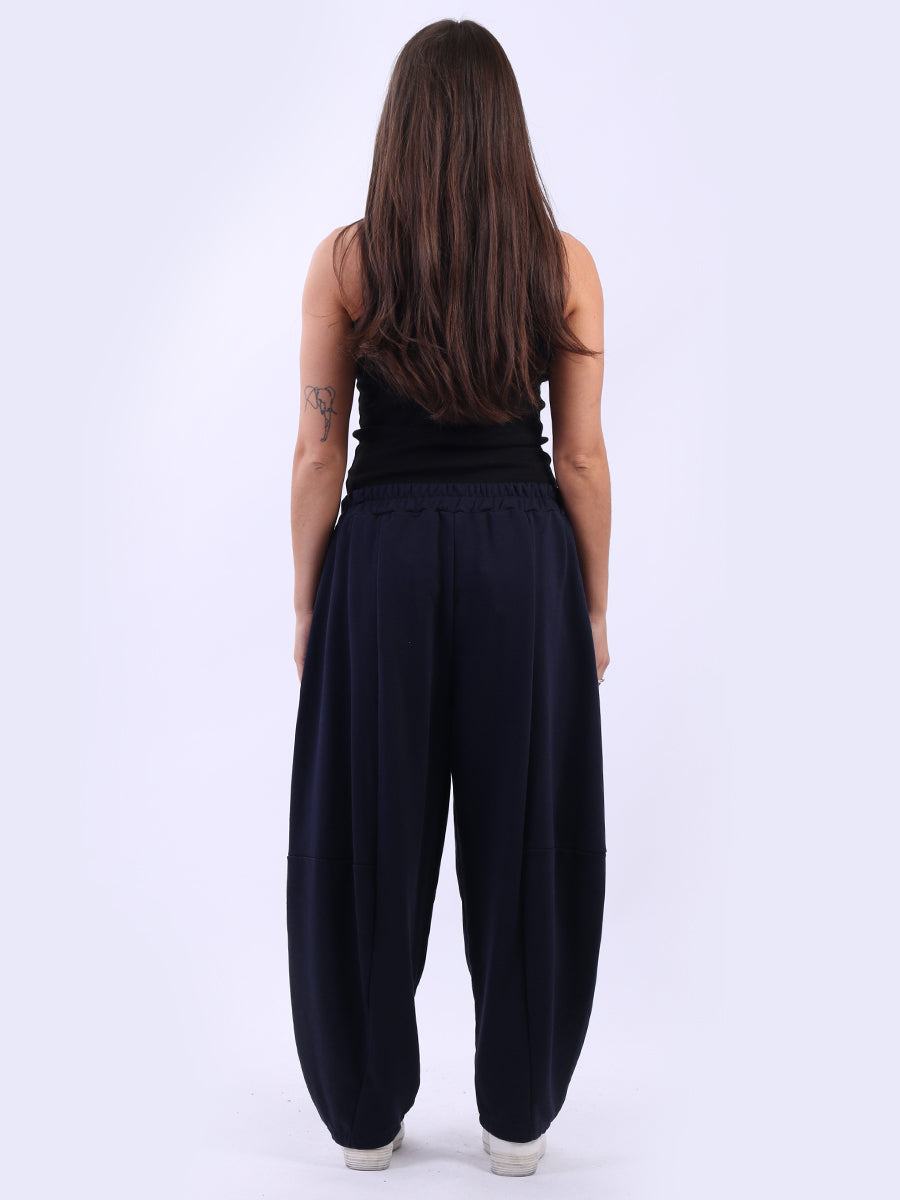 Cotton Cocoon Pant - Navy - MADE IN ITALY Pant NZ LUMA