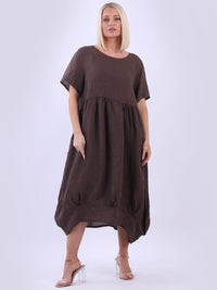 Telisina - MADE IN ITALY Dress One Size (12-18) Chocolate NZ LUMA