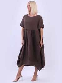 Telisina - MADE IN ITALY Dress One size (12-18) Chocolate NZ LUMA