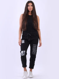 Sequin Magic Pants - MADE IN ITALY ONE SIZE (8-14) Black NZ LUMA