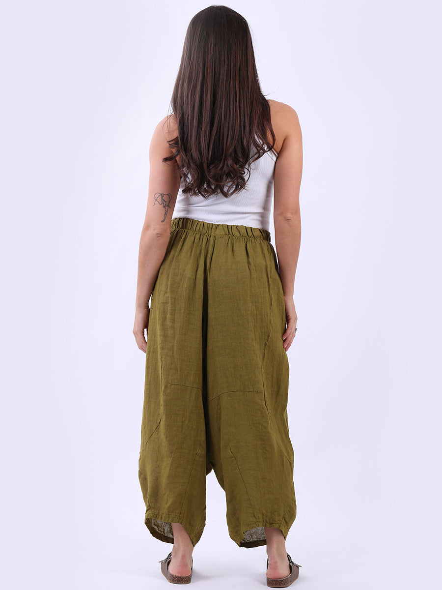Zena - Linen Cocoon Pants -MADE IN ITALY Pant NZ LUMA