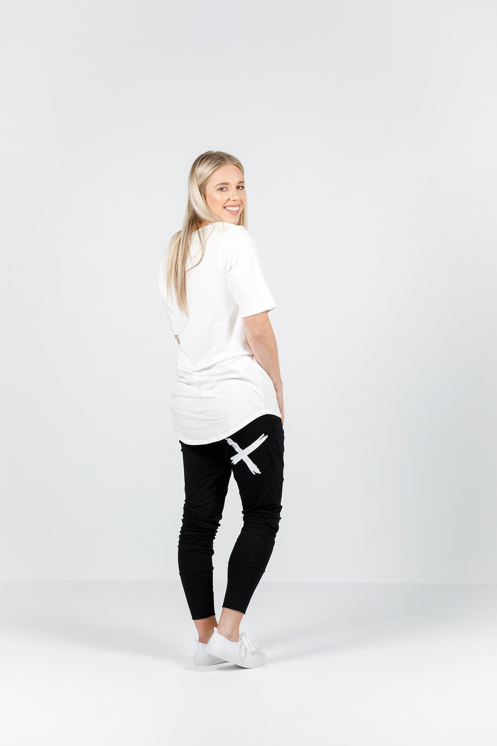 Apartment Pants with White X - HOME-LEE Pant 8 12 16 Black NZ LUMA