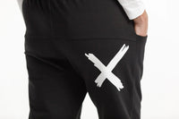 Avenue Pants Black with White X - HOME-LEE Pant NZ LUMA
