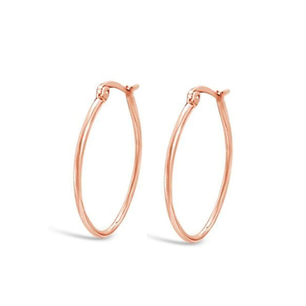 Rose gold hoop new arrivals earrings nz