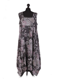 Isabella - MADE IN ITALY Dress Standard (10-16) Curvaceous (18-24) Charcoal NZ LUMA