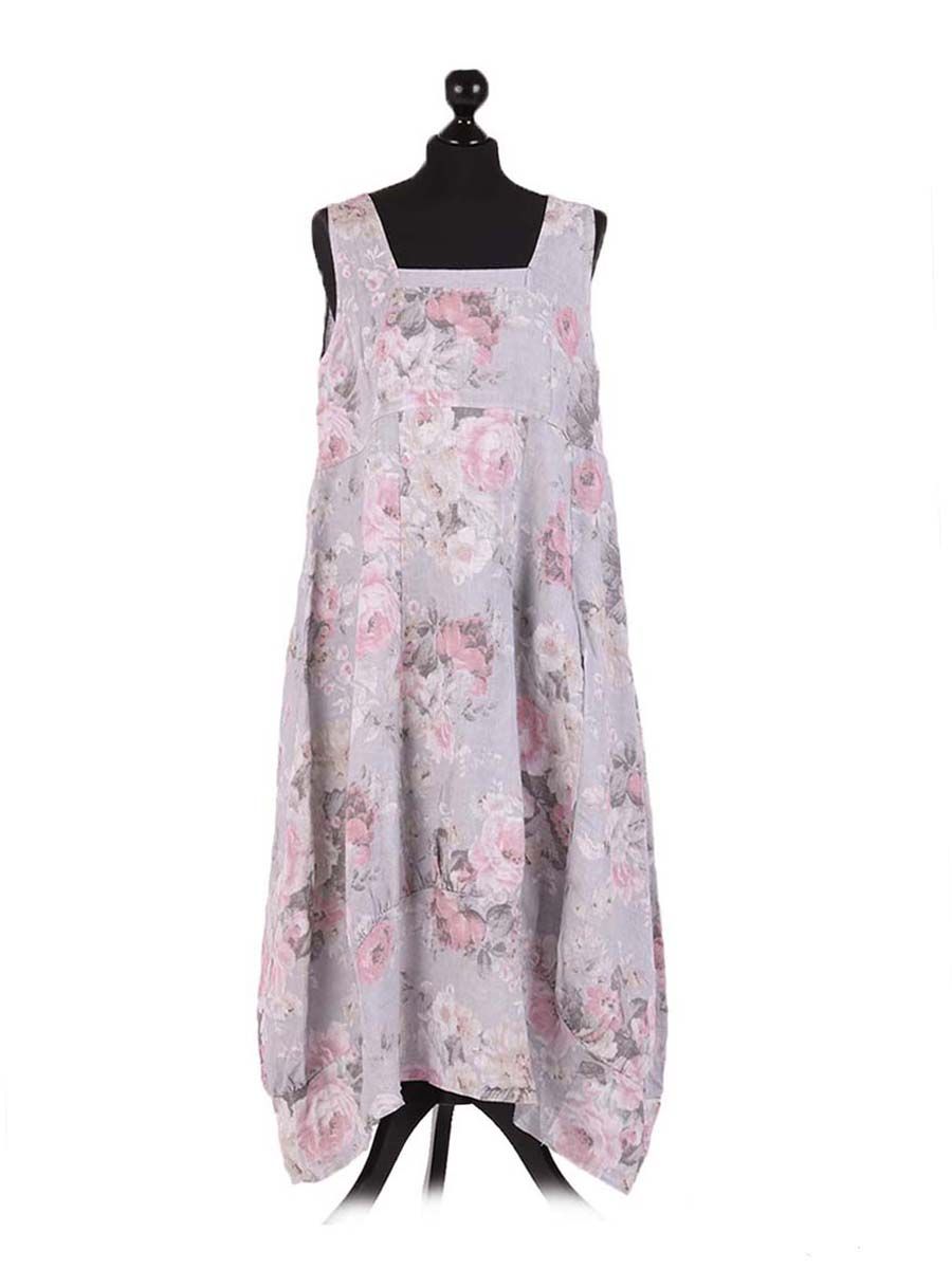 Isabella - MADE IN ITALY Dress Standard (10-16) Curvaceous (18-24) Grey NZ LUMA