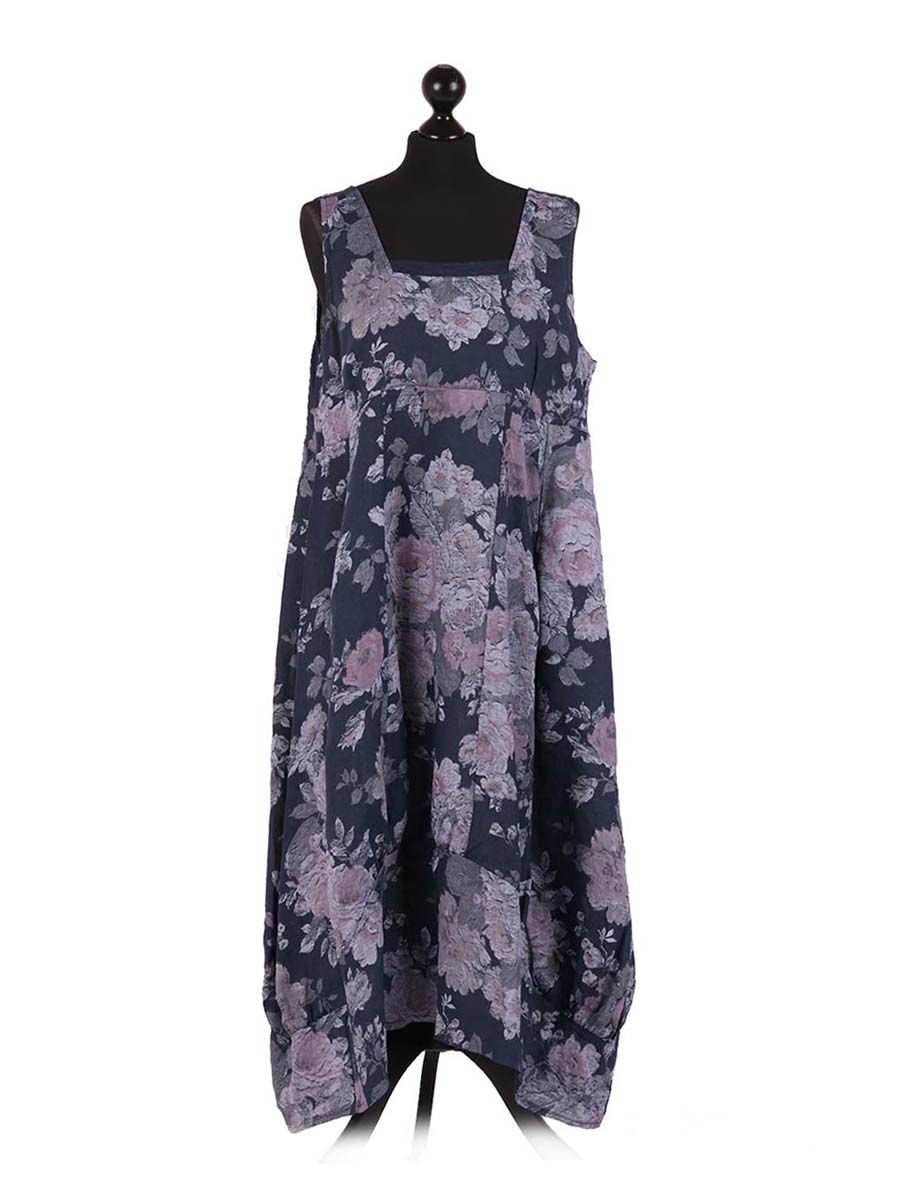 Isabella - MADE IN ITALY Dress Standard (10-16) Curvaceous (18-24) Navy NZ LUMA