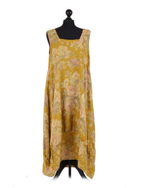 Isabella - MADE IN ITALY Dress Standard (10-16) Mustard NZ LUMA