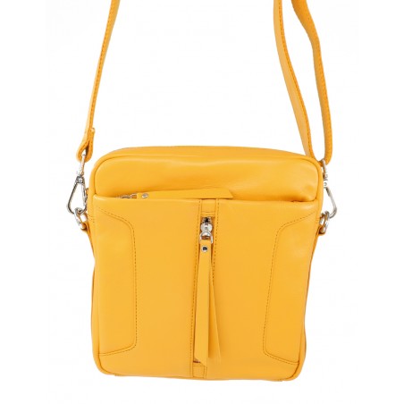 Phoenix Messenger Leather Handbag - BARON Accessories Yellow/Mustard NZ LUMA