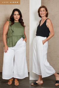 Studio Crop Pant - EB & IVE Pant X Small Small Medium Large X Large Salt NZ LUMA
