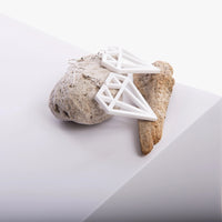 White Jewel Earrings - TWO BLONDE BOBS Accessories NZ LUMA